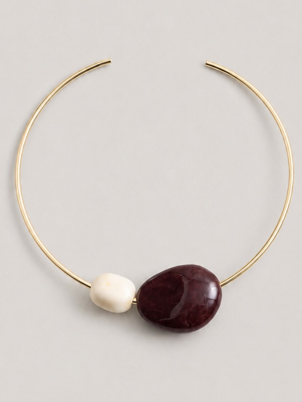 New! Warm Gemstone Beaded Gold Collar Necklace NWOT 1065